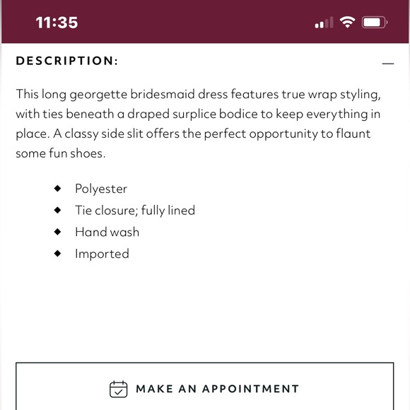 David’s Bridal georgette bridesmaid dress- NEW!!! - Picture 10 of 10